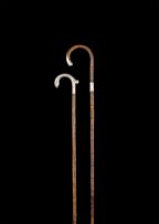A George V silver-mounted and simulated bamboo walking stick, Thomas Davis, London, 1914