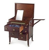A George III mahogany gentleman's travelling commode