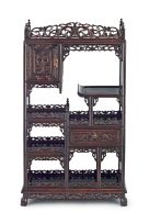 A Chinese hardwood open stand, early 20th century