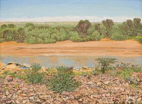 Adolph Jentsch; Namibian Landscape, Summer