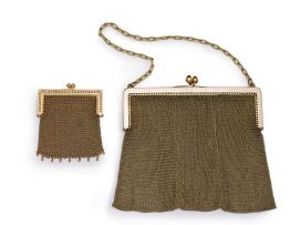 Lady's gold evening bag, early 20th century