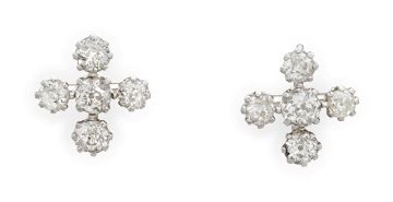 Pair of diamond earrings