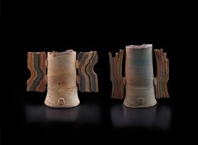 Two stoneware vases, 1980s, Colin Pearson (1923-2007)