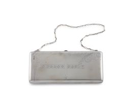 A Russian lady's silver purse, maker's mark 'NK' in Cyrillic, Moscow, 1908-1926