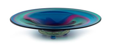A David Reade glass bowl and stand, 1995