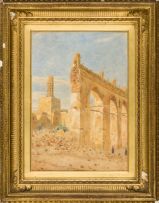 George Price Boyce; Ruins of the Gama el Hakim - Cairo -