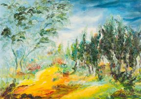 Alba Gentili; Landscape with Trees