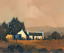 Mel Brigg; Farm Cottage at Dusk