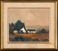 Mel Brigg; Farm Cottage at Dusk
