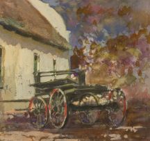 Sydney Taylor; Thatched Cape House with Wagon