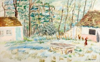 Enslin du Plessis; Homestead with Trees
