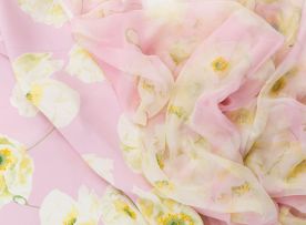 Valentino; Combination of two pale pink Valentino fabrics