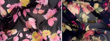 Renato Balestra / Carnet; Combination of two floral pure silks