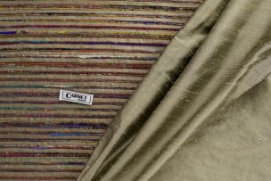 Carnet; Combination of two dupioni silks
