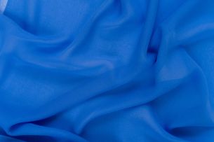 Pure silk chiffon; Combination of six in various blue's