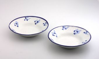 Hylton Nel; A pair of bowls decorated with floral motif