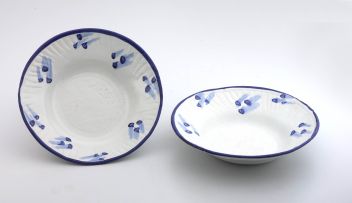 Hylton Nel; A pair of bowls decorated with floral motif