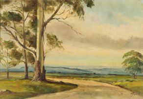 Christopher Tugwell; Landscape with Trees and Road