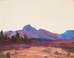 Nita Spilhaus; Purple Mountain Landscape
