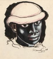 Johannes Meintjes; Portrait of a Boy in a Hat