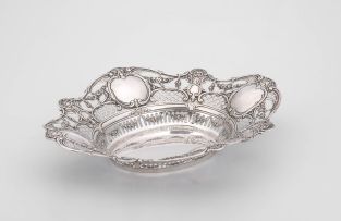 A German silver pierced basket, .800 standard