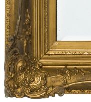 A giltwood picture frame mirror, early 20th century