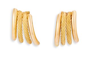 Pair of gold earclips