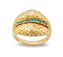 Italian gold and turquoise ring