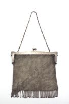 A George V silver mesh handbag, London Chain Bag Co, London, 1919