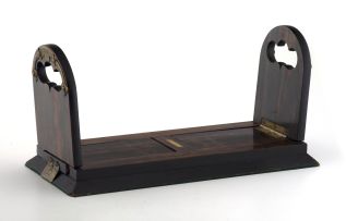 A Victorian brass-mounted rosewood book carrier, Miller, Lowndes St