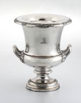A Sheffield silver-plate two-handled wine cooler, possibly Roberts, Cadman & Co, Sheffield, 19th century