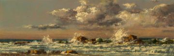 Otto Klar; Waves breaking on the rocks