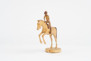 Julius Mfethe; Jockey on Rearing Horse