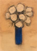 Pieter van der Westhuizen; Flowers in Blue Vase
