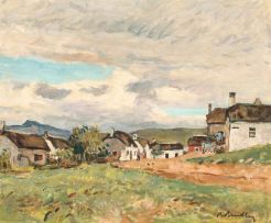 Robert Broadley; A Thatched Village