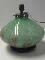 A WMF Ikora chrome-mounted glass lamp, 1930s