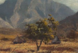 Otto Klar; Landscape with Rondavels
