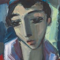 Hennie Niemann Snr; Portrait of a Man with a Blue Hat
