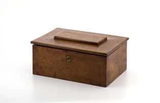 A Victorian amboyna wood work box