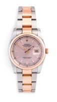 Gentleman’s 18ct pink gold and stainless steel Oyster Perpetual Datejust Rolex wristwatch, Ref. 178271