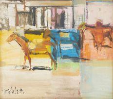 Sidney Goldblatt; Three Race Horses