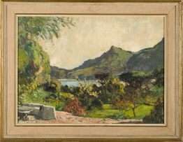 Robert Broadley; Landscape with Lake and Mountains beyond