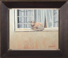 Ben Coutouvidis; White Cat on the Windowsill