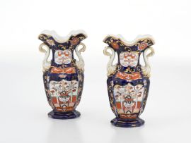 A pair of Mason’s Ironstone China vases, 19th century