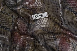 Carnet ; Combination of two fake leather snakeskin prints