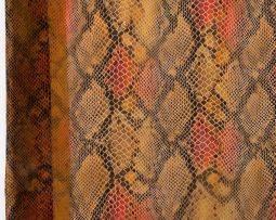Carnet ; Combination of two fake leather snakeskin prints