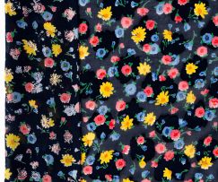 Elégance Paris / Silesia Vienna / Tissus Monde; Combination of seven cotton fabrics - florals