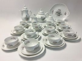 A Rosenthal white and pink tea service, 20th century
