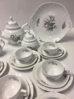 A Rosenthal white and pink tea service, 20th century
