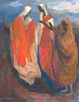 May Hillhouse; Three Robed Figures